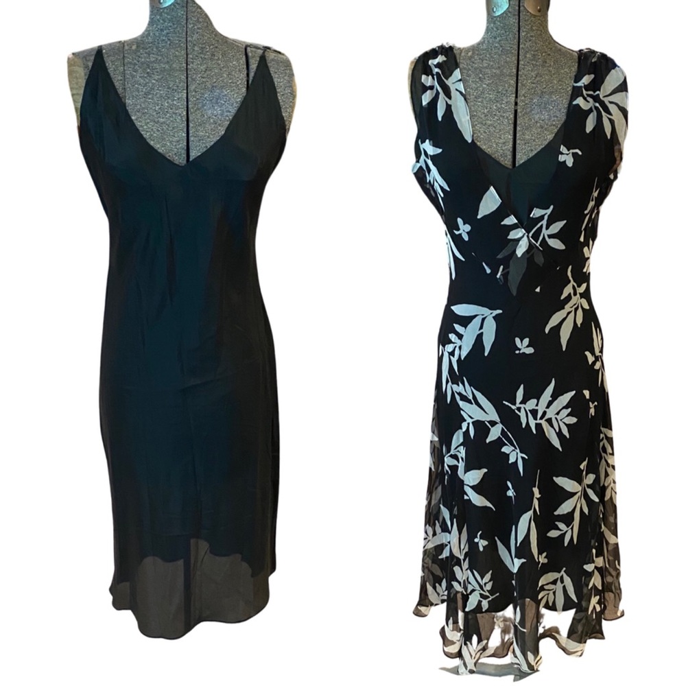 Karen Robertson silk layered dress. EUC